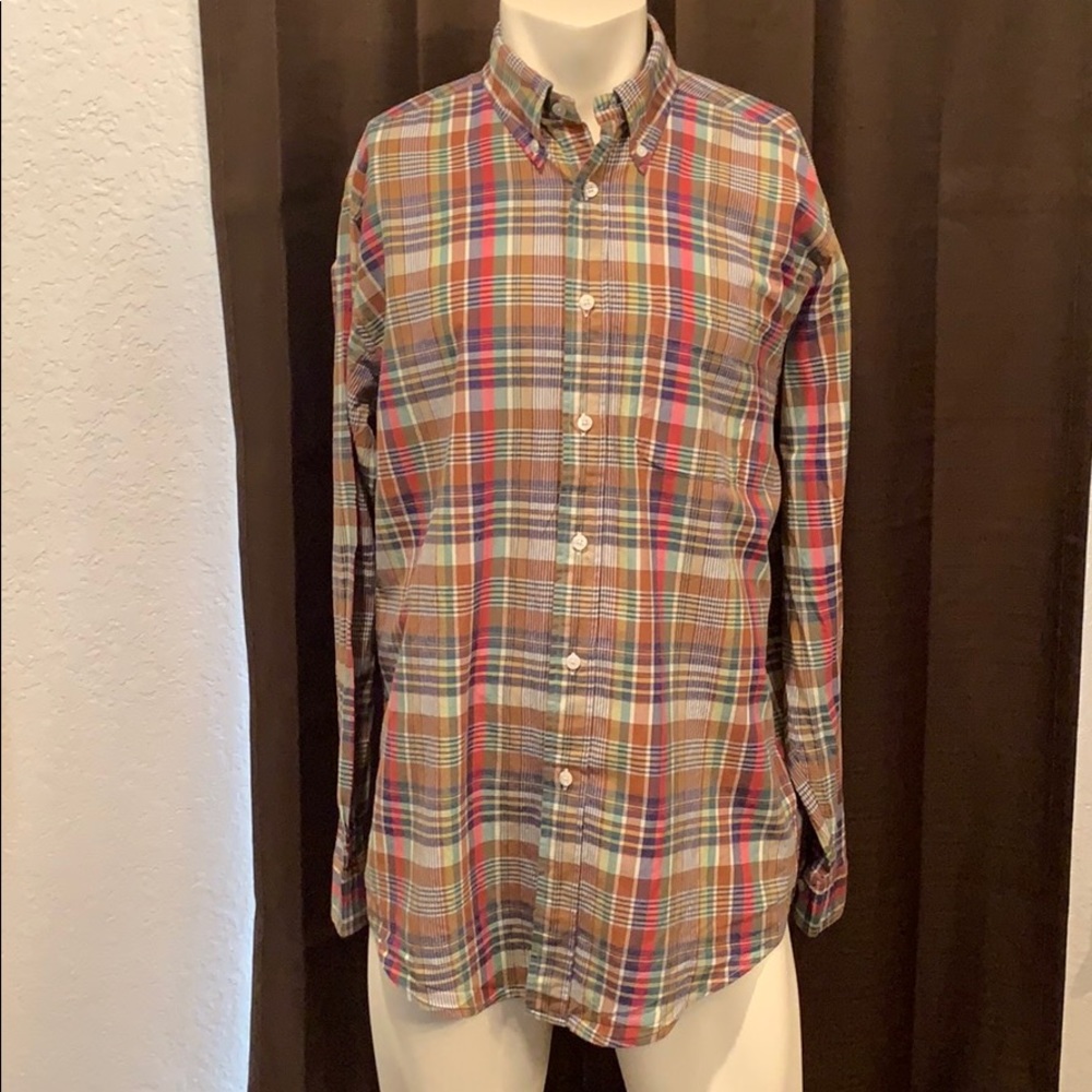 Brooks Brothers Cotton Plaid Button Down Shirt